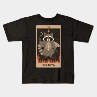 The Devil -  Raccoons Tarot Kids T-Shirt